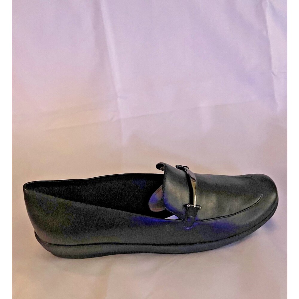 EASY SPIRIT Sz 8.5 LOAFERS Women's Confi Shoes Black All Man Made Materials New